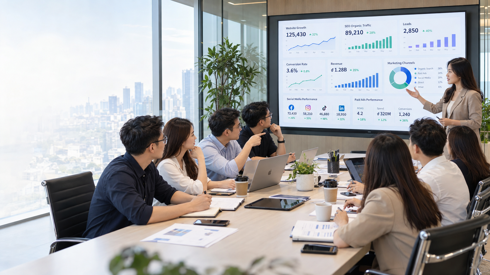 Phòng marketing thuê ngoài 1 Đại diện WIN Agency đồng hành tư vấn Marketing